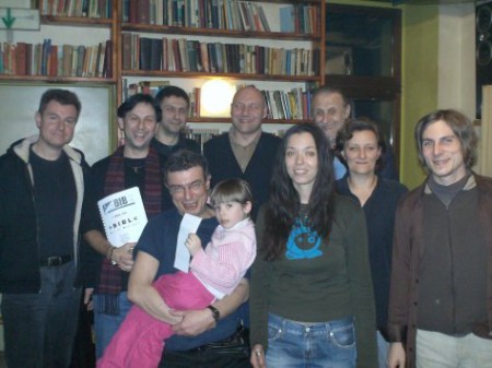 1.3.2007: BIBL - Buch im Beisl lebt:Thomas Fröhlich, Robert Anders, Andi Plammer, Manfred Judmeier mit Tochter, Robert Eder, Melamar, Günther Windisch, Elis Rotter, Thomas Havlik